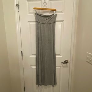 Venus Grey Slouch Open Back Maxi Dress Sz S